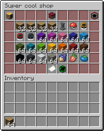 Finished custom shop view with the chosen title and frame color
