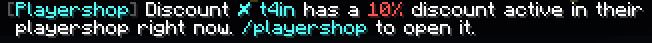 Discount announce command posting your shop sale to online players